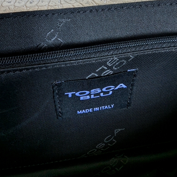 Tosca Blu Handbag Croc Embossed Leather w/ hints of Metallic Silver - Picture 8 of 14